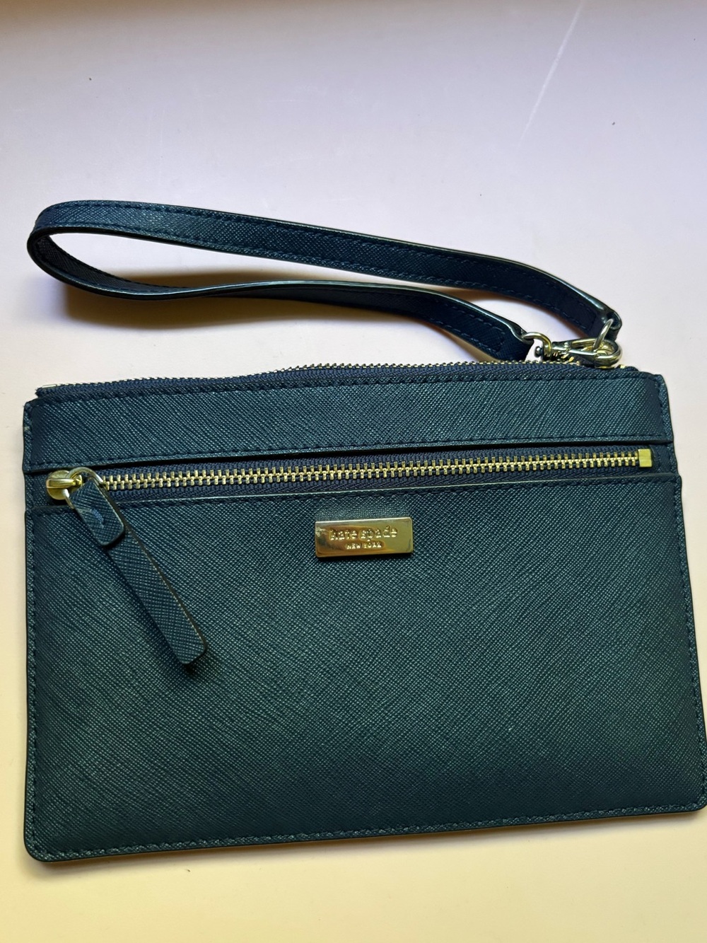 Kate Spade Navy Leather Wristlet Clutch